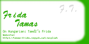 frida tamas business card